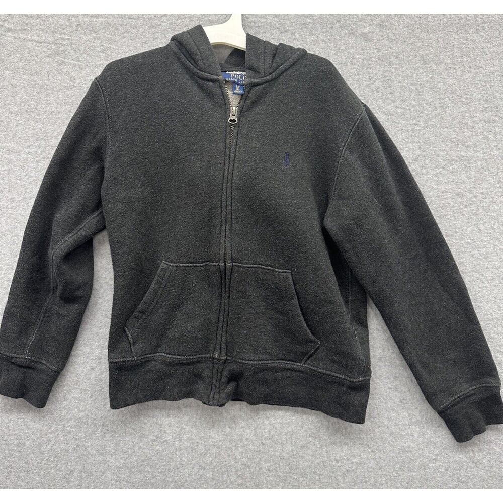 Polo Ralph Lauren Full Zip Hoodie boys Size Small 8 Sweatshirt Kangaroo Pocket